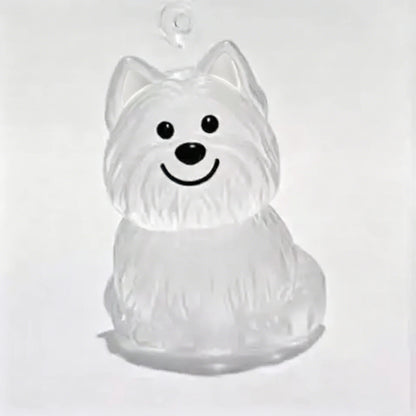 Transparent Dog Hair Storage Container Adorable Pet Keepsake Capsule Pendant with Key Ring for Pet Lovers DIY Memorial Keychain