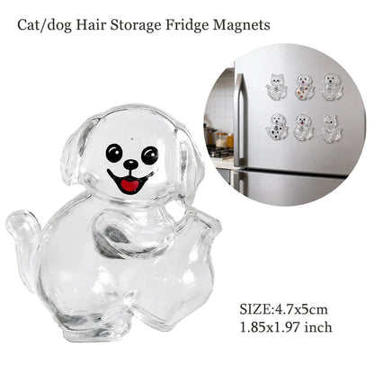 Transparent Dog Hair Storage Container Adorable Pet Keepsake Capsule Pendant with Key Ring for Pet Lovers DIY Memorial Keychain