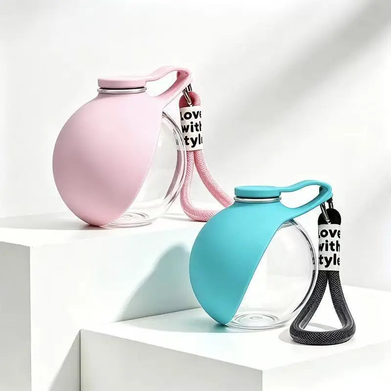 2 in 1 Portable Dog Water Bottle with Foldable Bowl