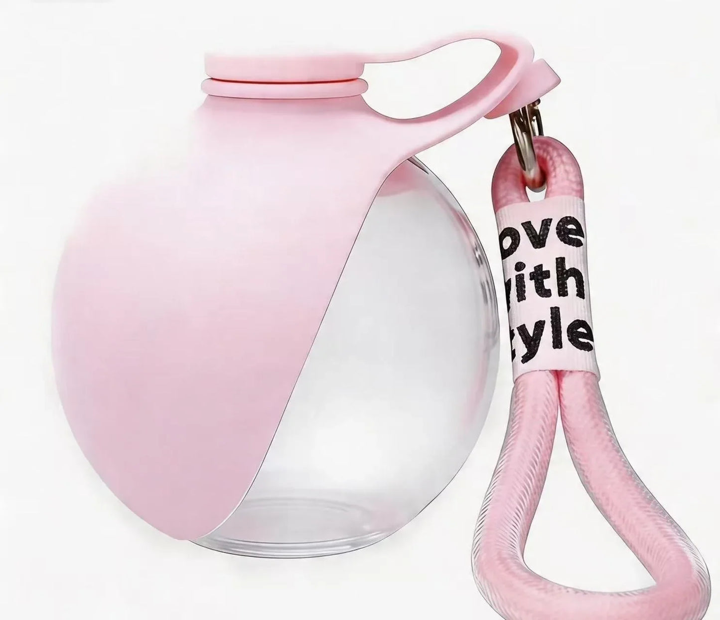 2 in 1 Portable Dog Water Bottle with Foldable Bowl
