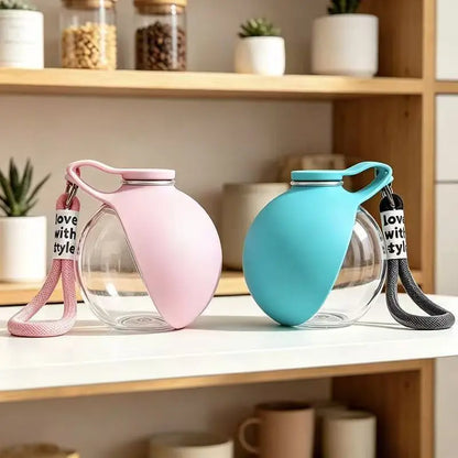 2 in 1 Portable Dog Water Bottle with Foldable Bowl