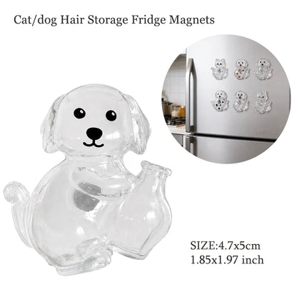 Transparent Dog Hair Storage Container Adorable Pet Keepsake Capsule Pendant with Key Ring for Pet Lovers DIY Memorial Keychain