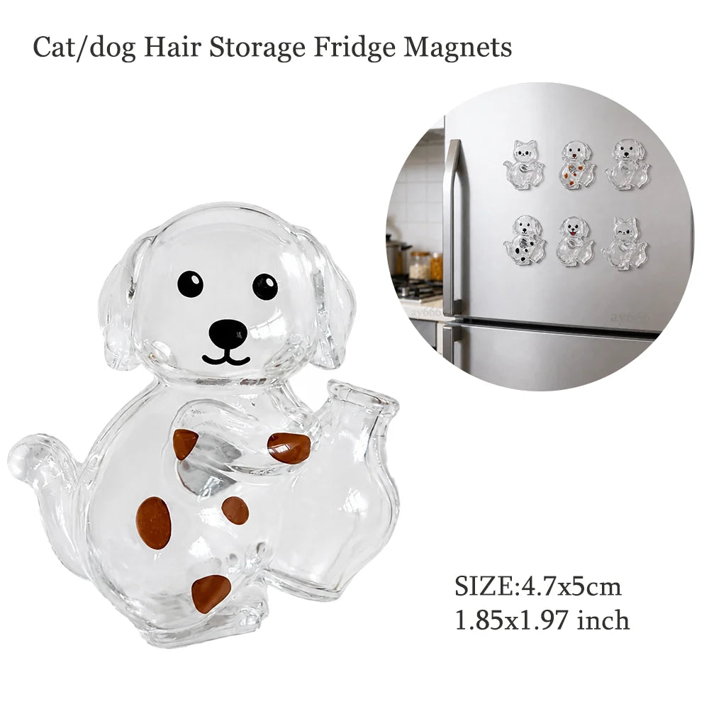 Transparent Dog Hair Storage Container Adorable Pet Keepsake Capsule Pendant with Key Ring for Pet Lovers DIY Memorial Keychain